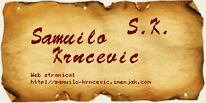 Samuilo Krnčević vizit kartica